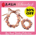 Colored Handmade Big Pearl Necklace And Bracelet Pearl Jewelry Collection